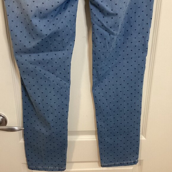Cat & Jack Women's Straight Leg Jeggings Light Wash Pull-on Hearts Size 18P - Picture 6 of 10